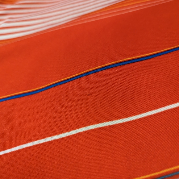 Vintage bright red asymmetrical striped 60's top - Picture 6 of 11